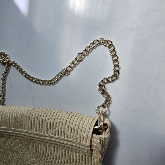 Straw Crossbody Half Moon Bag - Picture 7 of 9